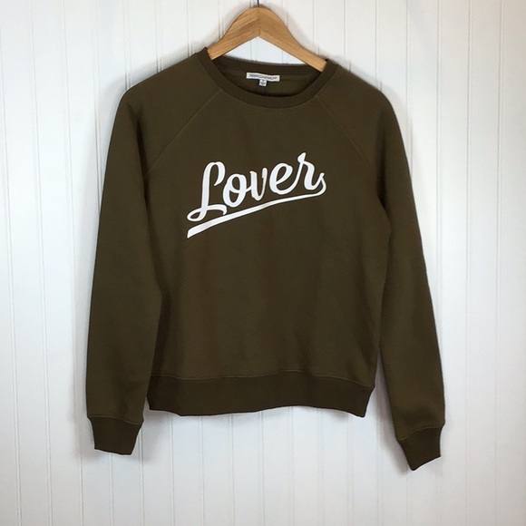 Rebecca Minkoff | LOVER Army Green Sweatshirt Size Small - Picture 4 of 11
